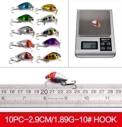 56PCS Minnow Fishing Lure Hard Artificial Mixed Swimbait Crankbait Trolling Pike - Thumbnail 5