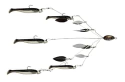 Fishing Vault Fully Rigged 5 Arms 8 Bladed Umbrella Rig Bass Lure W/Swim Baits - Thumbnail 1