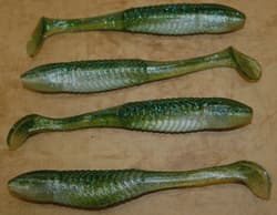 5" Swim Minnow Light Smallie Magic Paddle Tail Swimbait Trailer for A Rig 50 pk - Thumbnail 2