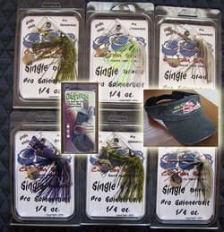 6 Custom Spinnerbaits, 1 Cavitron Buzzbait, 1 Mega Strike visor. - Thumbnail 1