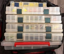 Large Walleye Tackle Box (6 Boxes, Plus 1 Small Empty). Rapala, Michigan Stinger - Thumbnail 3