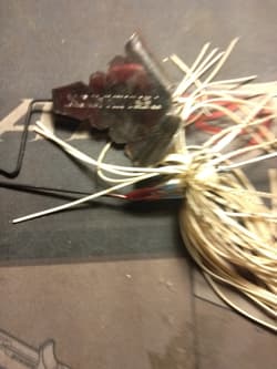 Terminator Titanium Single Blade Original Buzzbait 3/8 Oz White Used - Thumbnail 2