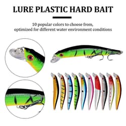 10 Color Lure Plastic Hard Bait Biomimetic False Bait Accessories; Lure O2W0 - Thumbnail 6