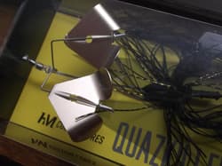 HM Custom Lures Teckel Quazkiller Twin Buzzbait 1/2oz. 06 Black Gold Downdraft - Thumbnail 10