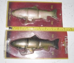 2 Ea Original Rare Castaic Baits Platinum Series 8” Soft Jointed Trout Swimbait - Thumbnail 1