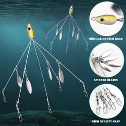5 Arms Alabama Umbrella Rig Fishing Bass Kit Fishing Lures Rigs for Lures wit... - Thumbnail 6