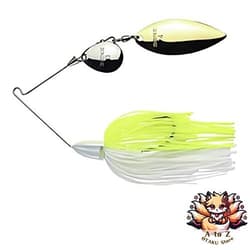 NEW Keitech T-Bone Spinnerbait Tandem Willow TW 3/8oz #509 White Char - Thumbnail 1