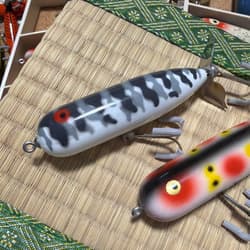 Old Heddon Magnum Torpedo Gray Wakame Small Set of 2 - Thumbnail 3