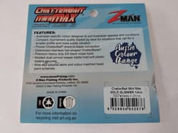 ZMan Chatterbait Mini Max 1/4oz Gold Glimmer Fishing Lure - Thumbnail 3