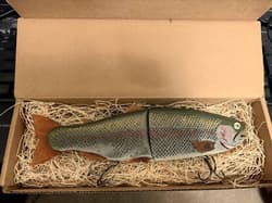 Hinkle Trout Swimbait Painted by Andrew Hinkle No dot Rainbow Matte  - Thumbnail 2