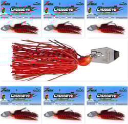 (6) Z-Man 1/2 Oz Crosseyez Chatterbait Fishing Lure Fire Craw CBCE12-07 New - Thumbnail 1