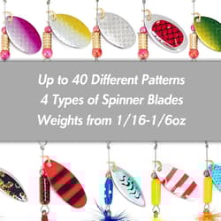 60-Piece Spinnerbait Fishing Lures Kit - Complete Tackle for Enthusiasts - Thumbnail 5