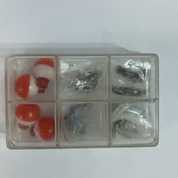 Various Fishing Accessories Kit, fishing bobbers, hooks, case - Thumbnail 2