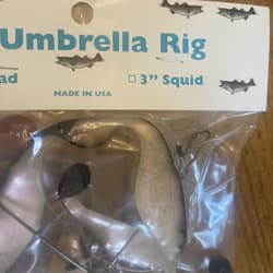 7” Umbrella Rig 4 Arm With 4” Shad (5)  Pearl Black New In Package McKala Fishin - Thumbnail 5