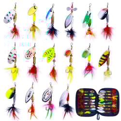 16 Pieces Rotation Spinnerbait Metal Spoon Spinner Fishing Lure Bait D - Thumbnail 5