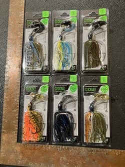 HUGE Lot of 6 GOOGAN 1/2oz Clickbait Dart Tackle Box Skelly Swim Strike King #G$ - Thumbnail 2