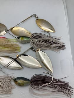 Evergreen SR Mini Flash Delta Force Spinnerbait 4 pcs Used, Repaired Skirts - Thumbnail 3