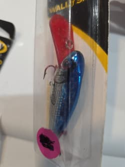 Lot of 3- Lindy Wally Shad 2.5" Blu, Firetiger, Silver Blk 1/3oz Bass Crankbait  - Thumbnail 5