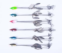 6Pcs Alabama Rig 5 Arms 4 Blades Umbrella Rig Fishing Lures Bait Bass Crappie - Thumbnail 15
