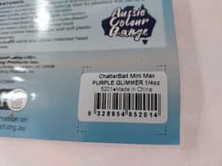 ZMan Chatterbait Mini Max 1/4oz Purple Glimmer Fishing Lure - Thumbnail 4