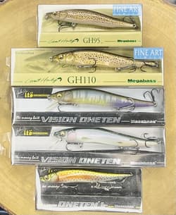 Megabass (Lot Of 5) Ito Vision Oneten Suspending Jerkbaits, Free Shipping! NWT! - Thumbnail 7