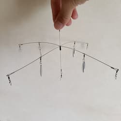 Finesse Alabama Rig with Blade, 5-Arm, Silver/Gold Blade, Used - Thumbnail 4