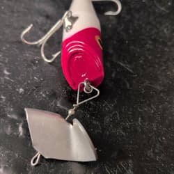 Fred Arbogast Spatterbuzz Buzzbait Red Head Used No Skirt 85mm 125mm - Thumbnail 4