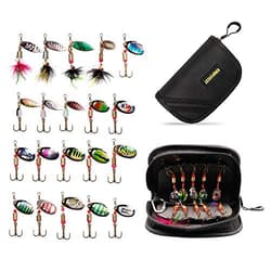  10-Fishing Lures Spinnerbait for Bass Trout Salmon Walleye Hard Metal 20pcs - Thumbnail 2