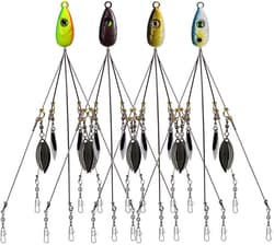 4Pack Premium18G 5 Arm Alabama Rig Head Umbrella Fishing Group Lures Bass Swimmi - Thumbnail 2