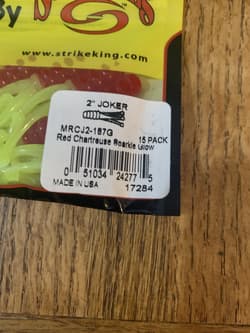 Mr. Crappie Strike King 2” Joker Red Chartreuse Sparkle Glow - Thumbnail 3