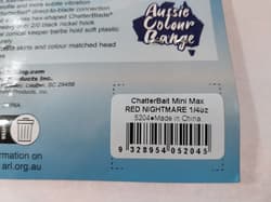 ZMan Chatterbait Mini Max 1/4oz Red Nightmare Fishing Lure - Thumbnail 4