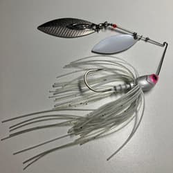 OSP High Pitcher MAX white spinnerbait by Namiki and Kawamura, Beeble - Thumbnail 7