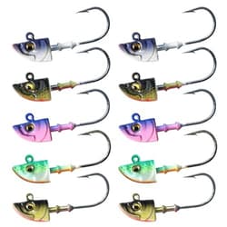 Swimbait Jig Head Swimbait Jigs with 3D Eyes Minnow Jig Heads for Fishing 1/4oz - Thumbnail 1