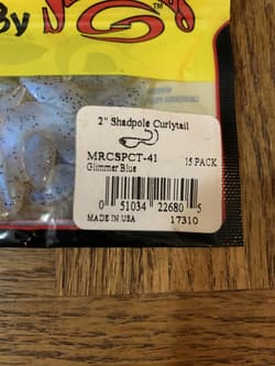 Mr Crappie Strike King Shadpole Curlytail Glimmer Blue - Thumbnail 3