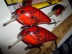 3 Crankbait Strike King KVD 1.5  One pro model & 2 Square bill lures RED - Thumbnail 3