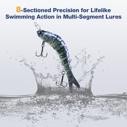 Bass Fishing Lures, Lifelike Jointed Swimbait for Bass Trout Walleye Crappie ... - Thumbnail 4