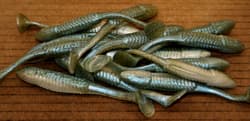 5" Swim Minnow Grey Ghost Paddle Tail Swimbait Trailer for A Rig 50 pack bag - Thumbnail 2