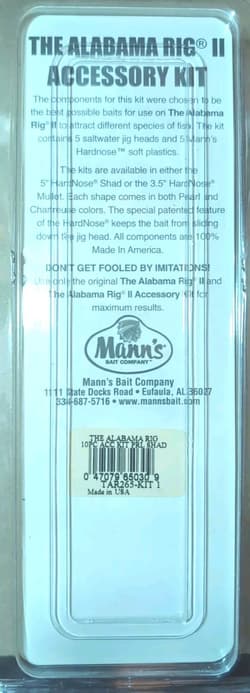 Alabama Rig II Accessory Kit 5-Saltwater Jig Heads 5- Hardnose Soft Plastics - Thumbnail 2