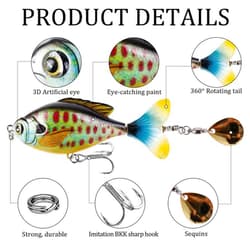 5PCS Trolling Fishing Lure Jointed Swimbait Hard Artificial Crankbait Minnow Sea - Thumbnail 3
