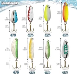 30Pcs Fishing Lures Baits Tackle, Fishing Spoon Lure Spinnerbait Bass Walleye... - Thumbnail 6