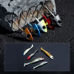 Swimbait Jig Heads, Colored Lead Jig Head Hooks for Freshwater Saltwater, Pai... - Thumbnail 5