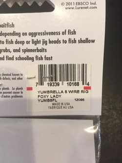 YUM YUMbrella 7” 5-Wire Umbrella Rig - Alabama Rig for Bass Fishing Chart Head - Thumbnail 3