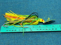 Large Original Chatterbait Green Yellow And Gold Fishing Lure - Thumbnail 1