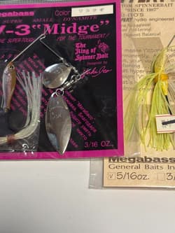 Spinnerbait, discontinued, rare, Megabass set, V3 Midge, V Flat so - Thumbnail 2