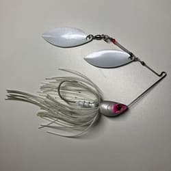OSP High Pitcher MAX white spinnerbait by Namiki and Kawamura, Beeble - Thumbnail 4