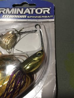 DISCONTINUED TERMINATOR T-1 TITANIUM 3/4OZ. SPINNERBAIT SUNFISH NIP - Thumbnail 2