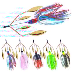 5Pcs Spinnerbait Fishing Lure Buzzbait 22.6g Blade Bait Spoon Rubber Skirt Bass - Thumbnail 1