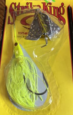 (5) Strike King Buzzbait Spinnerbait "Buzz King" 3/16 oz. Tri-Wing 3 Blade Prop. - Thumbnail 3