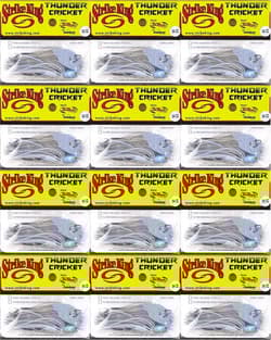 (12) Strike King 3/4 Oz Thunder Cricket Bladed Vibrating Jigs Blue Glimmer New - Thumbnail 1