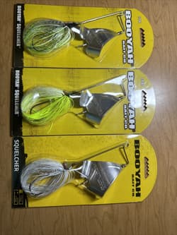 BOOYAH SQUELCHER 1/2oz In River Killer,white Chart, And silver White. - Thumbnail 2